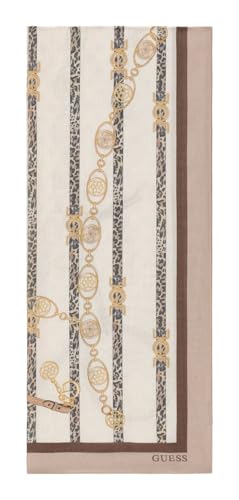 Écharpe GUESS Printed Scarf 70X180 cm light taupe multicolore pour femme