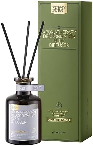 Reed Diffuser for Pet Odor Elimination, Lavender Cedar, Non-Toxic...