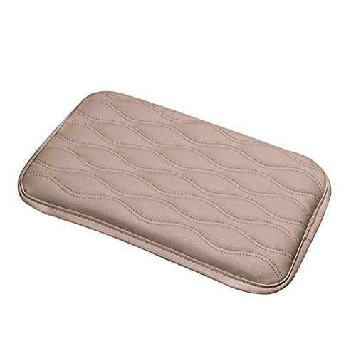 BARHAR Universal Center Console Armrest Pad,Car Center Middle Console Cover,Car Armrest Seat Box Cover, Auto Armrest Box Cover Protector Fit for Most Vehicles (Beige)