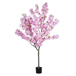Artificial Cherry Blossom Tree, 6ft Pink Sakura Tree, Bendable Branches for Home Decor, Weddings, Festivals