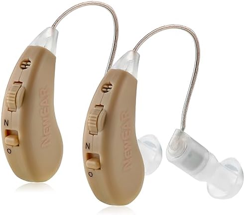 Hearing Set with New Digital Technology - Almost Invisible Design and Rechargeable USB Dock - Personal Pair Sound with Adjustable Volume Tone Control By MEDca