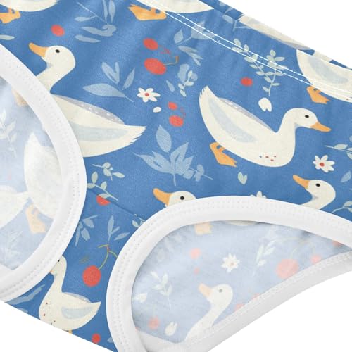 Wusikd White Ducks Girls' Underwear Cotton Girls Briefs Soft Toddler Underwear 2T4