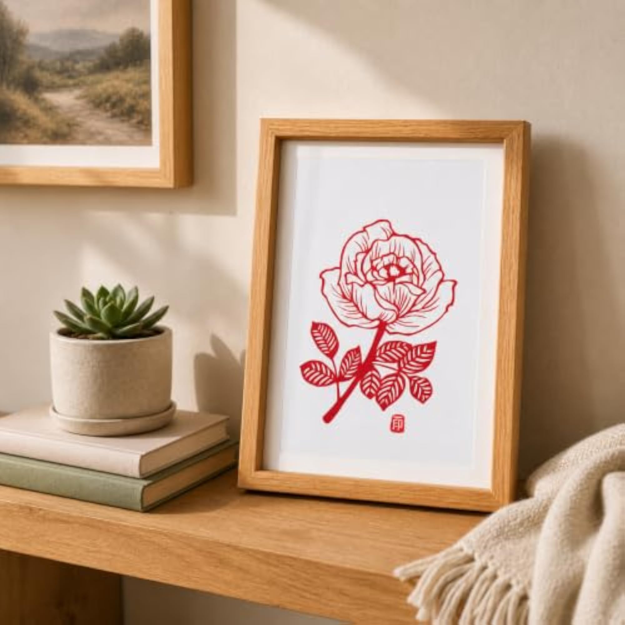 Mini Square DIY Paper-Cut Art Photo Frame Shadow Box Display