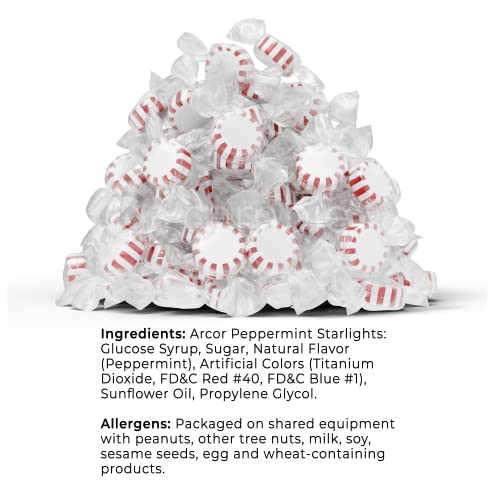 Arcor Peppermint Starlights Candy By Cambie | 2 Lbs Of Peppermint Starlight Mints | Individually Pinwheel Mint Hard Candy | Deliciously Sweet Mint Candy From Argentina, 2 Lb #TOP7