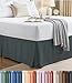 Utopia Bedding Bed Skirt - Soft Quadruple Pleated Dust Ruffle - Easy Fit with 16 Inch Tailored Drop - Hotel Quality, Shrinkage and Fade Resistant (King, Grey)