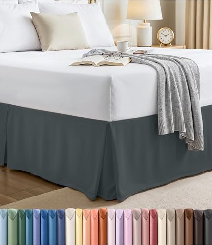 Utopia Bedding Queen Bed Skirt - Soft Quadruple Pleated Ruffle...