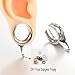 Earblity (6mm 2g DIY Ear Saddle Tunnel Plugs Piercing Stretchers Silver Hypoallergenic 316 Stainless Steel Ear Gauges Dangle Accessories Expander Fashion Body Jewelry 2PCS