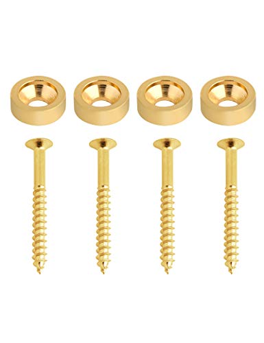 Holmer Guitar Neck Joint Bushings Ferrules And Bolts For Electric Guitar Or Bass Guitar Set Of 4Pcs With Screws Gold. #TOP8