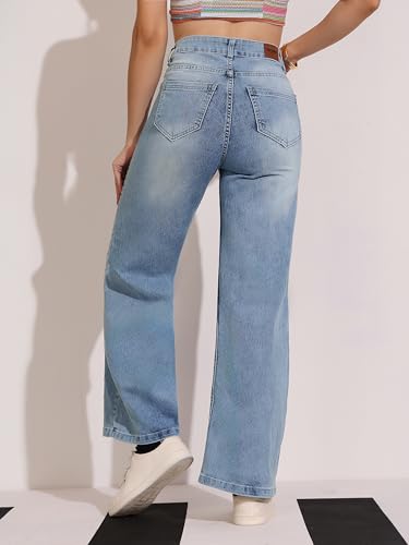 Image of Dolce Crudo Women's High Waist Straight Fit Jeans