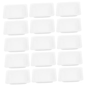 50pcs Stackable Weigh Boats Plastic Weighing Plates for Lab Powders Liquids Storage Trays Multipurpose Measuring Containers with Easy Cleaning and Compact Design