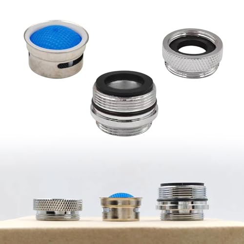 Aginkgo 9PCS Faucet Adapter Kit Brass Aerator Adapter Set Male Female Kitchen Sink Faucet Adapter to Garden Hose Water Filter Standard Hose via Diverter - Thumbnail 4