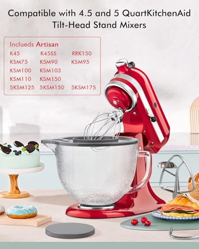 Tazón de mezcla de vidrio 5 QT para KitchenAid miniatura 3