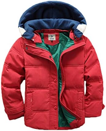 Valentina Kids Winter Latest Thicken Hooded Jacket Warm Quilted Coat Casual Outdoor Cool Cute for Boys Girls Autumn Spring Red