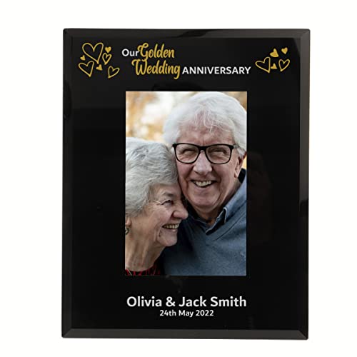 Personalised Golden Wedding Anniversary Photo Frame Gifts Ou