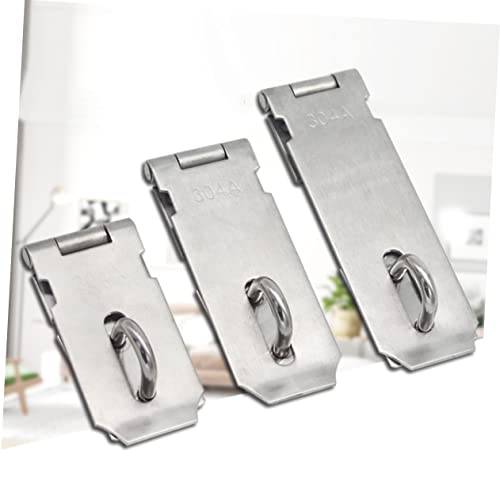 Image of DOITOOL 2pcs Padlock Hasp Door Clasp Latch Lock Stainless Steel Bolt Locks for Cabinet Gate Doors