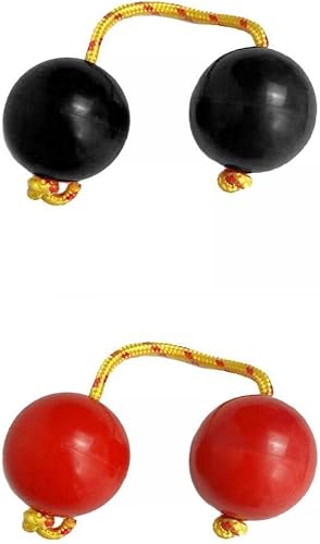 TOOYFUL Bola rítmica,Música Egg Shaker Percusión Doble Calabaza,Instrumento Kashaka,Bola de tambor musical de la bola de la yema del dedo,Sonajero