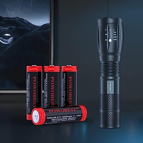 18650 Akku POWOBEST 3.7V 3000mAh NiMH wiederaufladbar