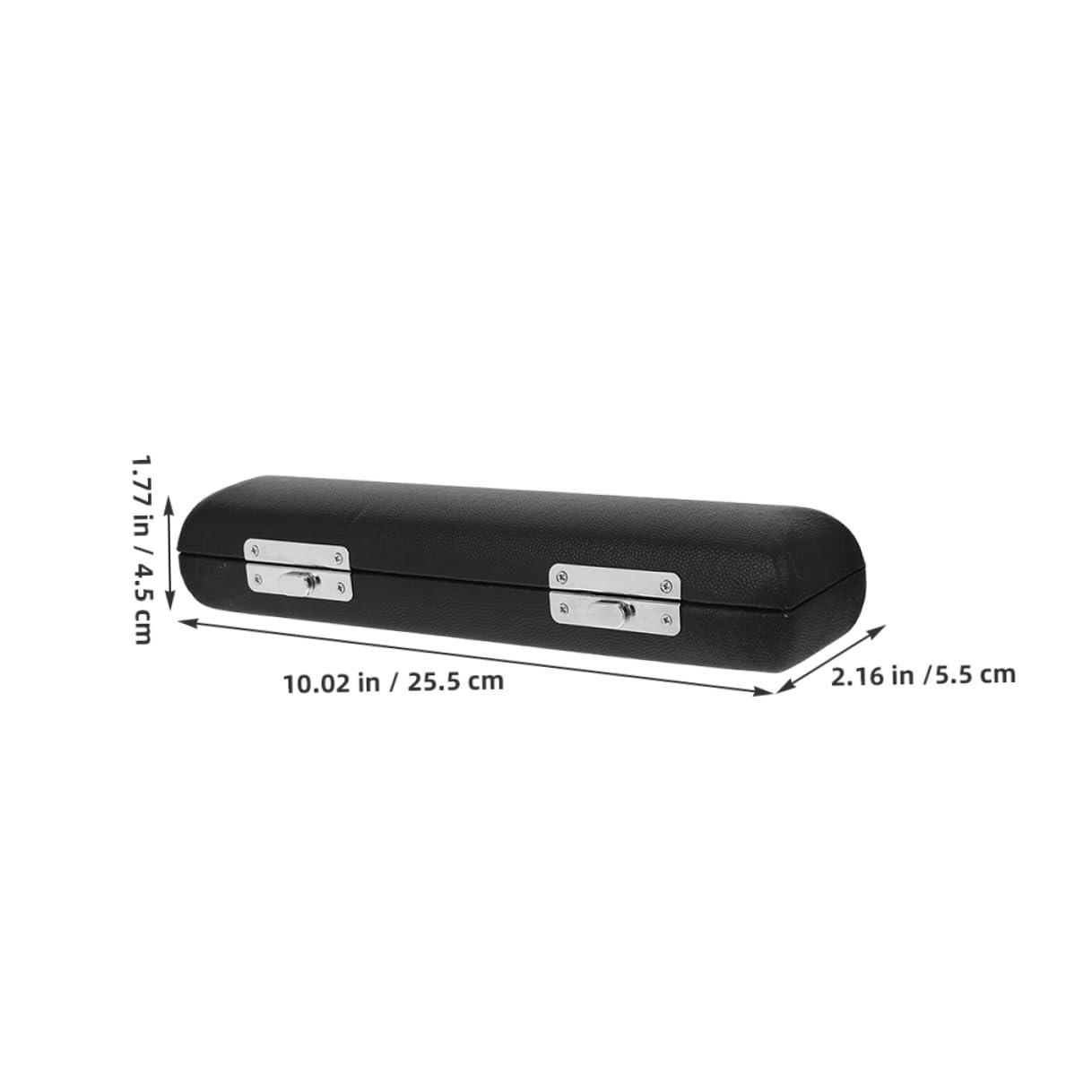 SUPVOX Estuche de Almacenamiento para Piccolo 16 Agujeros, Caja de Pu Negra con Forro Interior, Protección contra Golpes, Ligero y Portátil para Transporte y Práctica Musical (2