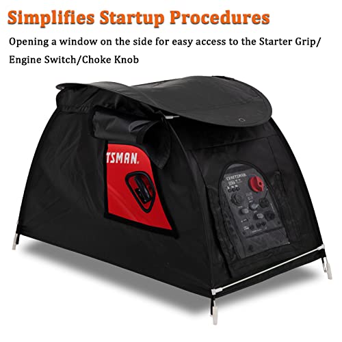 Coverify Generator Cover While Running, Portable Waterproof Generator Storage Cover，All-Weather Protection Generator Tent Cover For Most Universal 1000-5500 Watt Inverter Generator (36*20*23In, Black) #TOP1