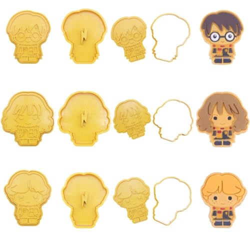 PME Harry Potter Cookie Cutter & Embosser, Harry, Ron & Hermione - Image 2