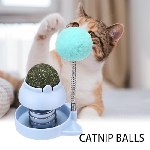 Bolas de erva-de-gato para gatos - Brinquedo de bola de catnip seguro e giratório com bola de para p