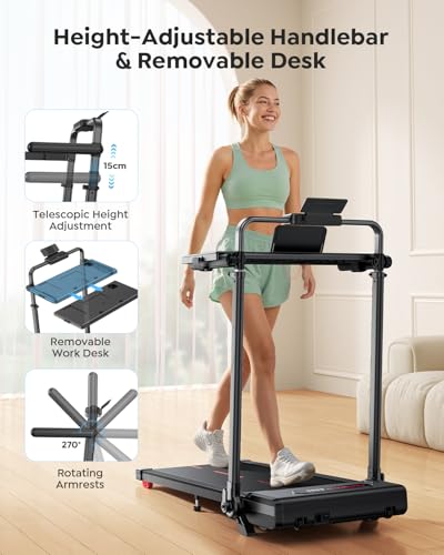 Standing treadmill desk