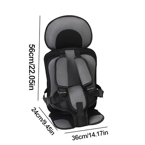Portable Kids Seat Cushion, Non-Slip Travel Pad for Home & Stable Surfaces - Lightweight, Machine Washable (Gray) - Image 3