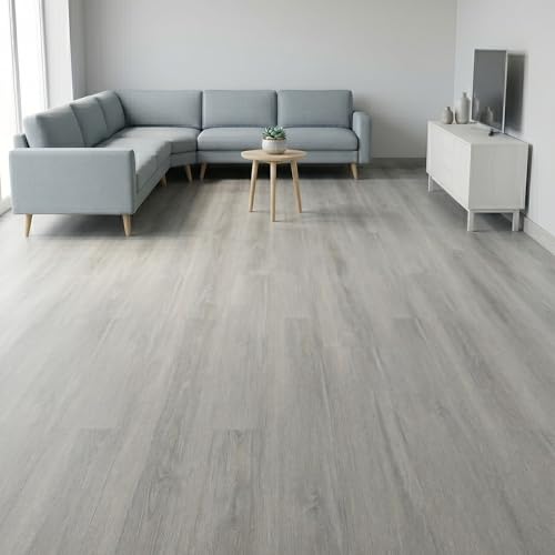 Suelo vinílico SPC click 5 mm efecto madera Gris Perla (2,21 m²) - ISOVEX
