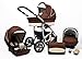 Cochecito de bebe 3 en 1 2 en 1 Trio Isofix silla de paseo New L-Go by SaintBaby marrón & beis 4in1 con Isofix + Silla