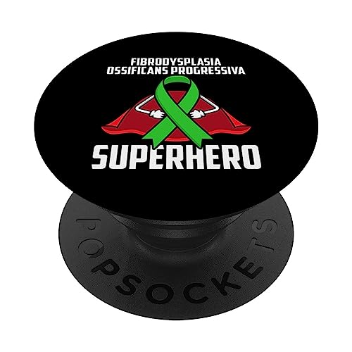 Fibrodisplasia Ossificans Progressiva Superhero Cinta Verde PopSockets PopGrip Adhesivo