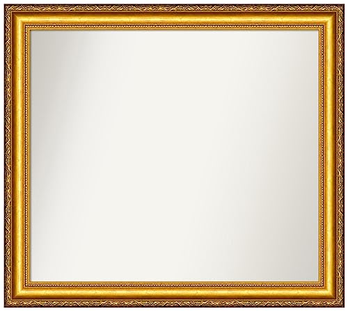 Amanti Art Gold Wall & Bathroom Mirror for Over Sink, 25x28 Small Mirror