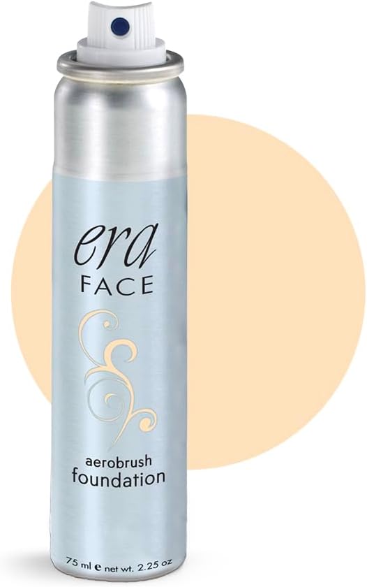ERA Beauty Face Spray Makeup Airbrush Foundation (Y3 Butterscotch, 2.25 oz) - Everyday, Buildable, Professional Spray on Cosmetics