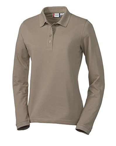 Clique Women's Knit Collar Pique Polo Shirt, Rope, Large