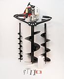 Tool Tuff 2 Man Hand Held Post Hole Digger/Earth Auger w/ 4" 8" 12" Bits, 63 cc 3 hp EPA