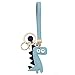 MUAMAX Dinosaur Key Chain Handmade Leather Key Holder with Wrist Lanyard Cute Key Finder Handbag Decoration Accessories Purse Pendant Fashion Item Car Key Charm Gift for Her ...