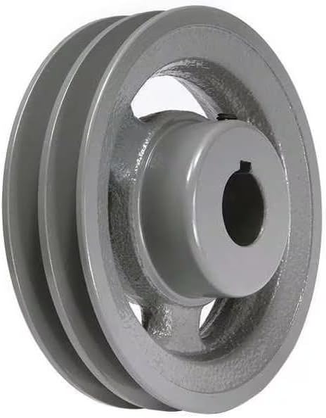1" Fixed Bore 2 Groove Standard V-Belt Pulley 7.25 in OD, Mfr: 2AK741-A