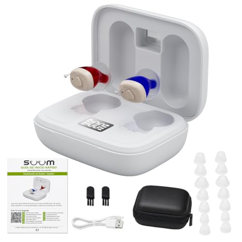 SUUM Amplificador de Sonido Intraauricular Recargable ITE con Est...