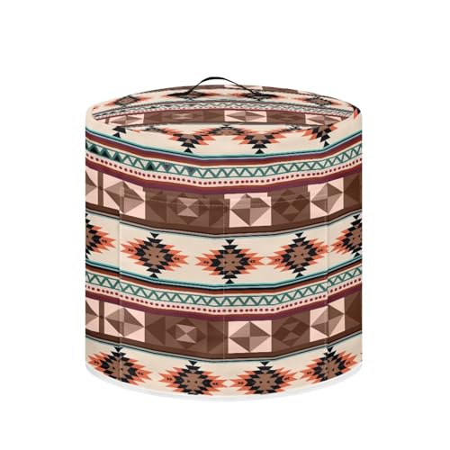 Hudotybom Aztec Pressure Cooker Dust Cover for 3 Qt Round Air Fryer Cover with Top Handle and Accessories Pockets Kitchen Decor