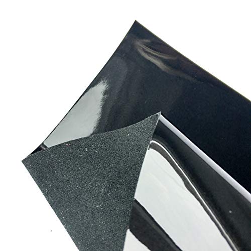 Cuir verni noir véritable 45x60cm pour sublimer vos accessoires de mode faits main
