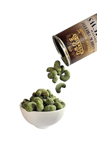 WASABI-O Echte Cashewkerne mit Wasabi- und Trüffelüberzug – Gourmet-Snack, 200 ml