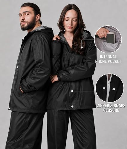 Image of La' exclusivite Fayoria Unisex Reversible Waterproof Raincoat for Men
