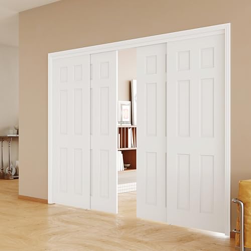 SOLRIG 6-Panel Sliding Closet Door for 96 inch Opening