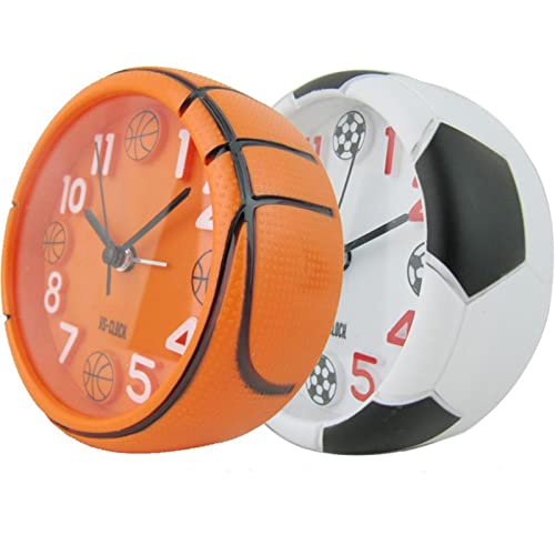 Alarm Clock/Digital Clock Creative 3D Basketball Football Sport Alarm Clock Stereo Digital Clock Student Kids Room Table Clock Gifts Alarm Clocks For Dedrooms (Color : Gold) #TOP2