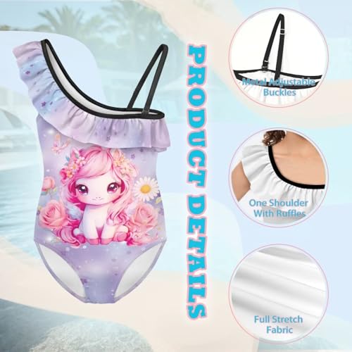 Image of Yzaoxia Girls One Piece Swimsuits Bathing Suit for Kids Swimwear 3-14Y