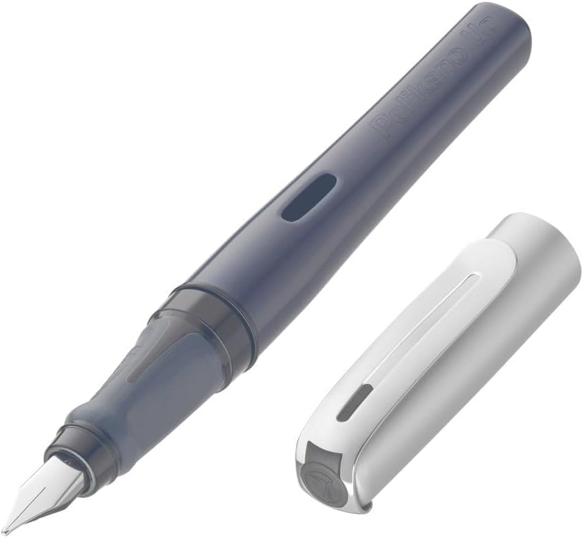 Pelikan Pelikano Up Ice Blue 814683 School Fountain Pen Medium Nib for Right-Handed Users Pack of 1 in Folding Box