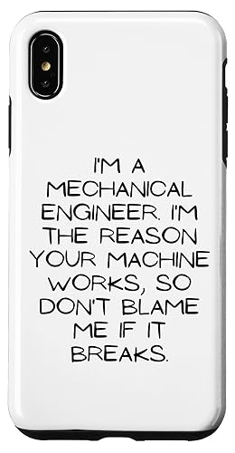 Image of iPhone XS Max Motivational Saying Mechanical Engineer Learning School Gag Case