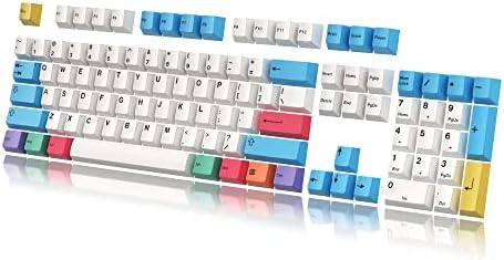 HK Gaming Custom Keycaps | Dye Sublimation PBT Keycap Set for Mechanical Keyboard | 139 Keys | Cherry Profile | ANSI US-Layout | Compatible with Cherry MX, Gateron, Kailh, Outemu | Modern Dolch Light