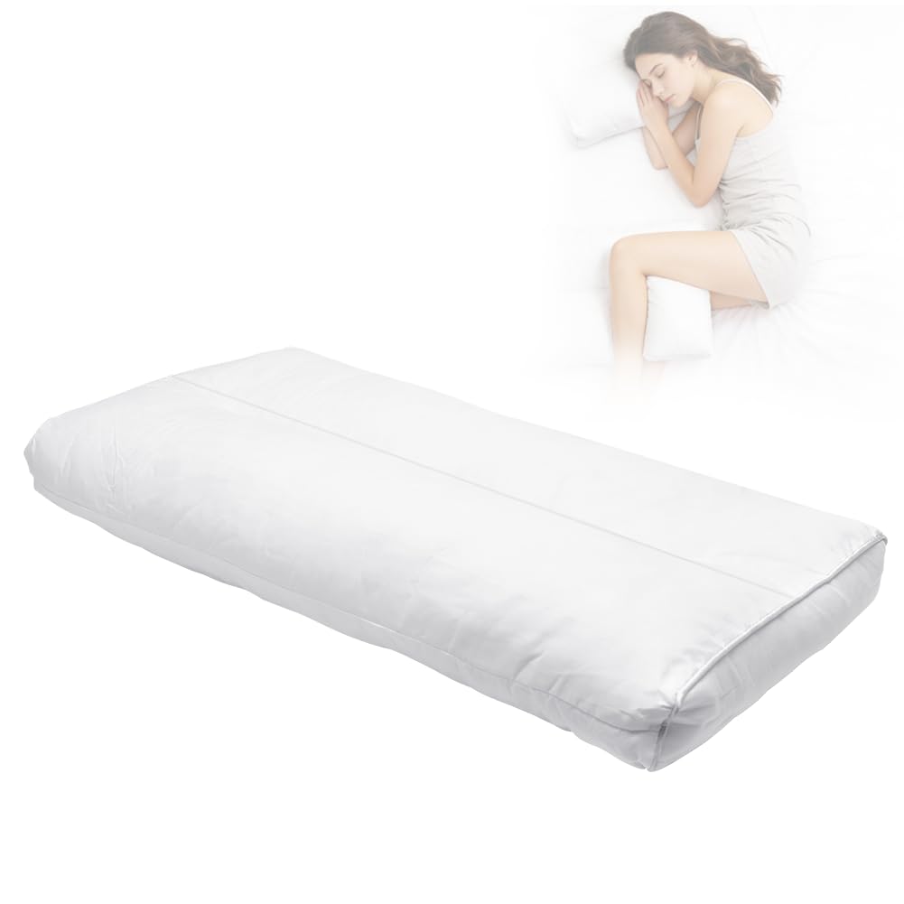 Almohada ortopédica de algodón de 12 cm para dormir de lado, almohada ortopédica de piernas de espuma viscoelástica para aliviar el dolor de cadera, rodilla y espalda