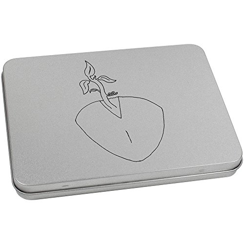 Azeeda 170mm 'Sprouting Seed' Metal Hinged Tin/Storage Box (TT00044756)