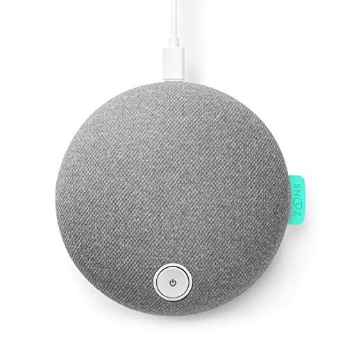 Snooz Button - White Noise Sound Machine - Non-Looping White Noise, Pink Noise, And Fan Sounds Plus Bluetooth Speaker - Charcoal #TOP1